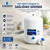 Sorgente 3.2 Galon (12 Litre) Nsf Onaylı Su Arıtma Basınç Tankı Reverse Osmosis Su Depolama Tankı
