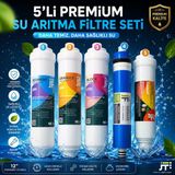 Sorgente 5'Li Premium Su Arıtma Filtre Seti 75 Gpd Membranlı 12'' Inline Tüm Cihazlarla Uyumlu