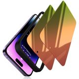 sorlnern [2 Paket] iPhone 14 Pro Max için Gizlilik Ekran Koruyucu, Yanardöner Kırmızıdan Yeşile Anti Spy Anti Mavi Işık Tam Kapsama Kolay Kurulum Kiti Kabarcıksız
