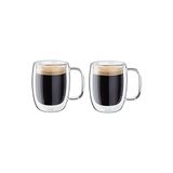 Sorrento Çift Camlı Kulplu 2'li Espresso Bardak Seti, 134 Ml, Cam, Şeffaf Cam - Option-1