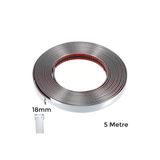 Sortgarage Yapışkanlı Nikelaj Şerit Bant Çıta 18Mm 5 Metre Krom