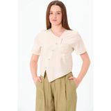 Sortie Collection Cebi Güllü nakışlı gömlek - Bej