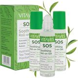 Sos Cilt Serumu - Akne ve Sivilce Önleyici, Siyah Nokta, Cilt Kızarıklığı, Kaşıntı, Sinek Böcek Isırması Karşıtı Onarıcı Çay Ağacı Yağı ve Provitamin B5 Serumu, Üçlü Ambalaj 30 ml