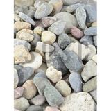 SOSC Doğal Nazilli Dere Çakıl Taşı, Tamburlanmış Dekoratif Taş, Renkli Dolamit, 2-4 cm, 1 Kg, Saksı Dibi, Akvaryum ve Bahçe Düzenleme