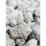SOSC Natural Volkanik Beyaz Lav Taşı, Dekoratif Pomza, 2-4 cm, 1 Litre, Drenaj ve Toprak Nemlendirici Özellikli