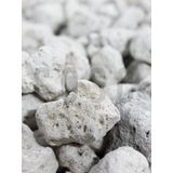 SOSC Natural Volkanik Beyaz Lav Taşı, Dekoratif Pomza, 2-4 cm, 3 Litre, Saksı ve Bahçe için Drenaj Düzenleyici, Toprak Nemlendirici