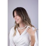 Sose Moda Beyaz İnci Sarmal Tasarım Kolye