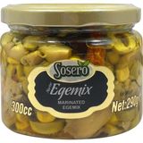 Sosero Egemix 290 gr Yeşil Zeytin Organik Ambalajda Sağlıklı Zeytin Salatası