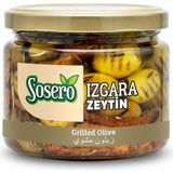 Sosero Grill Izgara Zeytin 290 gr Cam Kavanoz Yeşil Zeytin Aromalı Gurme Ürün