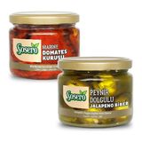 Sosero Peynir Dolgulu Jalapeno Biber 290 gr & Domates Kurusu 300 gr ( Ikisi Bir Arada) - 590 gr