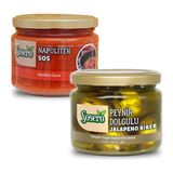 Sosero Peynir Dolgulu Jalapeno Biber 290 gr & Napoliten Sos 290 gr (Ikisi Bir Arada) - 580 gr