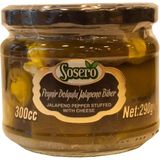 Sosero Peynir Dolgulu Jalapeno Biber 300 cc Doğal Lezzetli Ürün Menşei Türkiye Porsiyon