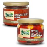 Sosero Peynir Dolgulu Kiraz Biber 290 gr & Kahvaltılık Acuka 290 gr (Ikisi Bir Arada) - 580 gr