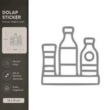 Soslar Mat Gri Dekoratif Folyo Sticker 14X14 Cm