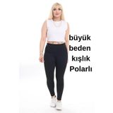SOSYETE AVM Curve Büyük Beden Fitilli Şardonlu Kadın Yüksek Bel Toparlayıcı Kışlık Tayt