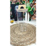 SOSYETE HOME41 BAMBU VAKUM KAPAKLI CAM KAVANOZ 1200ML KULPLU KAPAK