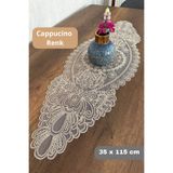 SosyeteDükkanı Gold Renk Alya Model Kuru Runner Özel Işlemeli Dantel Detaylı Gold (115X35CM)