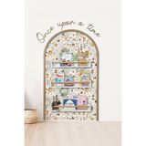 Sosyotab Dinozor,Yol, Araçlı Duvar Sticker, Erkek Çocuk/Bebek Odası Dekoru, Yapışkan Yazı ve Çerçeve, Hediye
