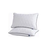 Soub Sleep 2'li Kapitoneli Sıvı Geçirmez Fermuarlı Yastık Kılıfı 50x70 Cm Beyaz
