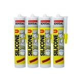 Soudal 4 Adet Soudal Şeffaf Silikon 280 gr