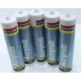 Soudal Acryrub Siliconized Akrilik Mastik – Antrasit Gri (5 Adet) | Boyanabilir & Silikonlu Derz Dolgu | İç Cephe Sızdırmazlık Ve Tamir Silikon