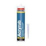 Soudal Acryrub Silikonize Mastik 500 gr Beyaz Antibakteriyel Özellikli Boyanabilir Malzeme - 3 Adet