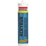 Soudal Acryrub Silikonize Mastik 500G Beyaz - Çift Yönlü