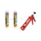 Soudal Beyaz Silikon 280 gr 2 Adet + Silikon Tabancası