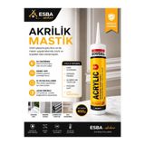 Soudal Boyanabilir Akrilik Mastik Beyaz 450 Gr Çıta, Pencere ve Derz Dolgu