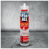 Soudal Fix All High Tack 290 ml Beyaz Kartuş Yüksek Yapışma ve Kolay Uygulama Özellikli Silikon