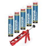 Soudal Kahverengi Silikonize Mastik 500 Gram 5 Adet + Silikon Tabancası Set