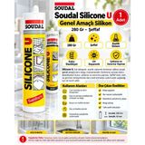 Soudal Şeffaf Slikon 280Gr Genel Amaçlı Silikon Transparent Vitrin