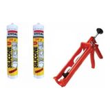 Soudal Silikon Şeffaf 2'li + Tabanca