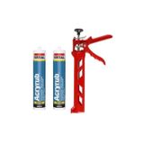 Soudal Silikon Tabancası + 2 Ad Beyaz Silikon Mastik