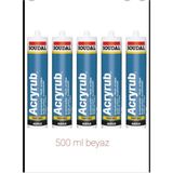 Soudal Silikonize Mastik 500GR Beyaz 5 Adet
