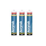 Soudal Silikonize Mastik Yapıştırıcı Altınmeşe 500Gr 3 Ad Duşakabin Pencere Derz Su Geçirmez Boyanı
