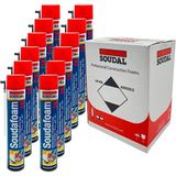 Soudal Soudafoam 1k Poliüretan Montaj Köpük 600 Gr. - 12'li Paket - Şeffaf - Yok