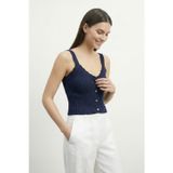 Soul Kadın Askılı Triko Bluz - 31725BLZ - NAVY