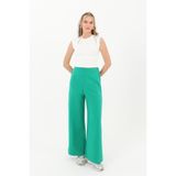 Soul Kadın Geniş Paça Pantolon - 30007PNT - GREEN