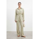 Soul Kadın Gömlek Yaka Rahat Kesim Tunik Pantolon Takım – 32493TKS - ALMOND GREEN