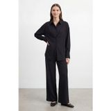 Soul Kadın Gömlek Yaka Rahat Kesim Tunik Pantolon Takım – 32493TKS - BLACK