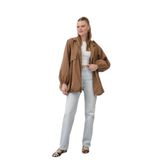 SOUL Kadın Oversize Ceket, Kahverengi, L-XL