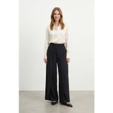 Soul Kadın Pile Detaylı Palazzo Pantolon-32506PNT - BLACK