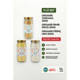 Soul Kitchen Organik Ürünler Organik İnce Buğday İrmiği Bebek 300 g Pirinç Unu 300 g Tarhana 350 g Cam Set