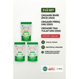 Soul Kitchen Organik Ürünler Organik İrmik, Pirinç Unu, Tam Yulaf Unu Ek Gıda Seti Bebek Beslenmesine Uygun 3x250 g