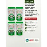 Soul Kitchen Organik Ürünler Organik Sebzeli Tel Şehriye 200 g, Makarna 200 g, Arpa Şehriye 300 g, Kuskus 300 g Ek Gıda Seti İlave Tuzsuz