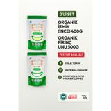 Soul Kitchen Organik Ürünler Organik Sertifikalı İnce İrmik 400 g Pirinç Unu 500 g Bebek Beslenmesine Uygun Set