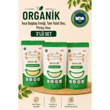 Soul Kitchen Organik Ürünler Organik Sertifikalı İnce İrmik Pirinç Unu Tam Yulaf Unu Set 3x250 g Bebek Beslenmesine Uygun