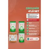 Soul Kitchen Organik Ürünler Organik Yoğurtsuz Tarhana, İrmik, Pirinç Unu, Tam Yulaf Unu Ek Gıda Seti 4x250 g
