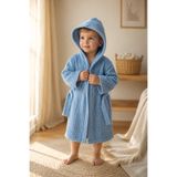 souleessentials Soule Baby Organik 4 Kat Müslin 1-2 Yaş Çocuk Bornozu %100 Pamuk Kapüşonlu Yumuşak Bebek & Çocuk Bornozu